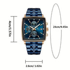 REWARD VIP Luxury Watch for Men | Premium Blue & Rose Gold Chronograph | Executive Style