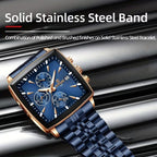 REWARD VIP Luxury Watch for Men | Premium Blue & Rose Gold Chronograph | Executive Style
