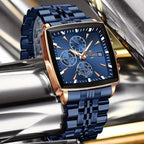 REWARD VIP Luxury Watch for Men | Premium Blue & Rose Gold Chronograph | Executive Style